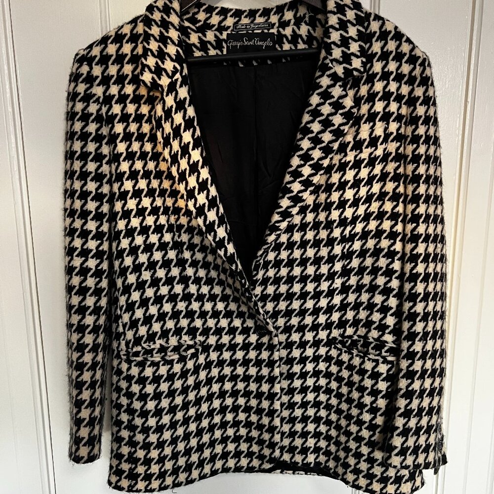 Vintage 80s Houndstooth Blazer